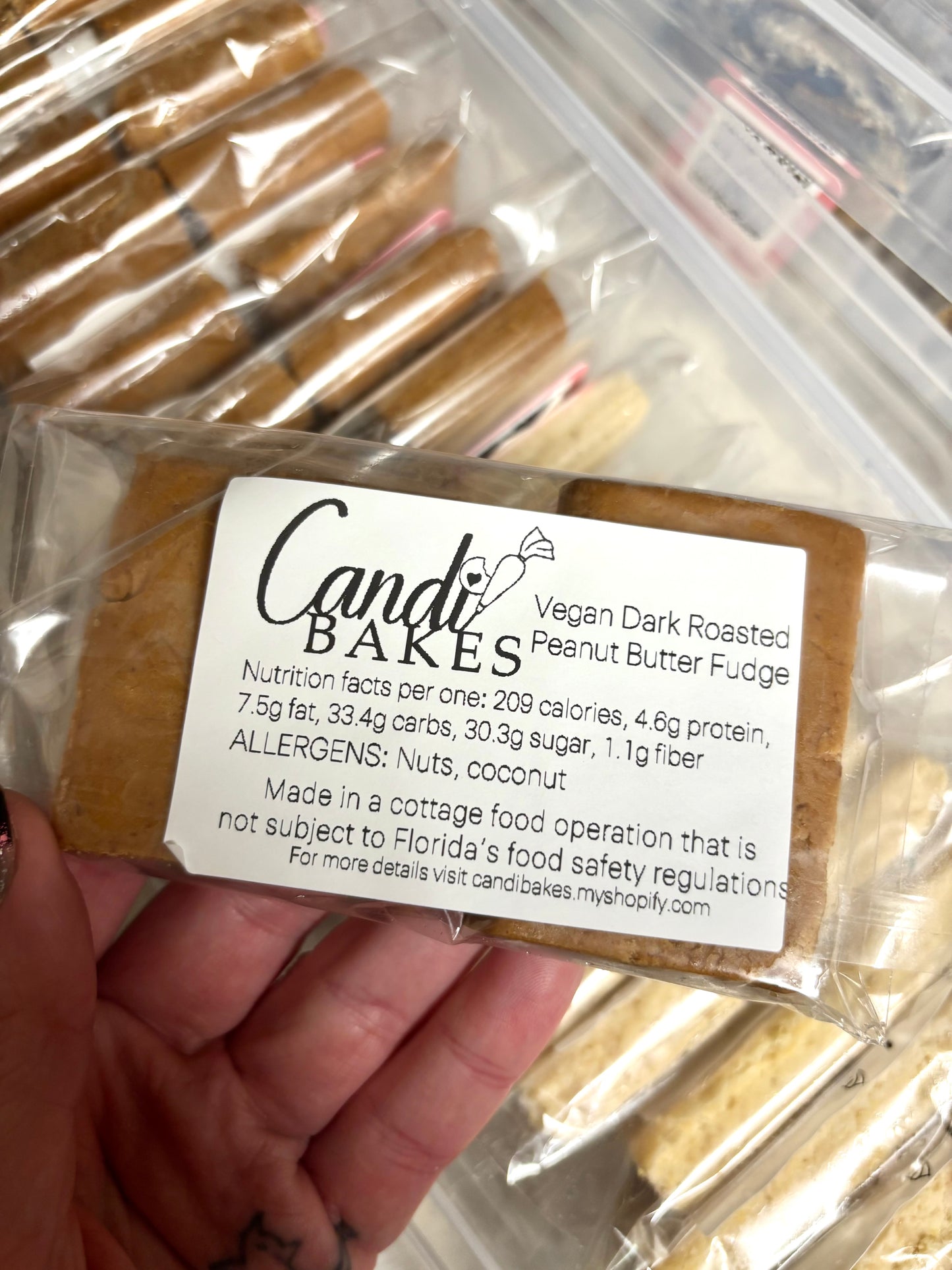 Vegan Dark Roasted Peanut Butter Fudge