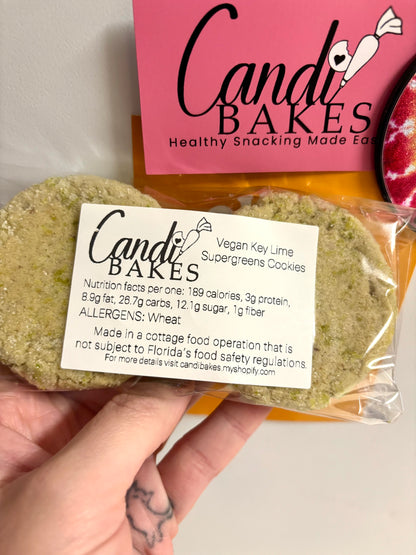 Vegan Key Lime Supergreens Cookies