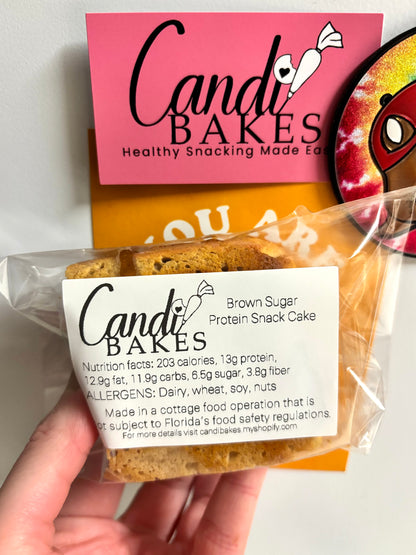Brown Sugar Protein Snack Cake